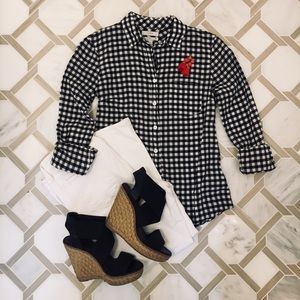 J. Crew Gingham Button Down